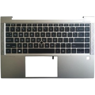HP Teclado HP 6070B1847701 INGLÉS EEUU (QWERTY) International English Keyboard USA EliteBook 840 745 G7 G8 Plata-1