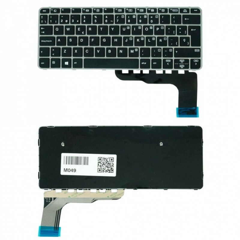 Teclado HP 826630-041 ALEMÁN (QWERTZ), Deutsche Tastatur EliteBook 725 820 G3 G4 828 G3 ProBook 640 G1 Plata