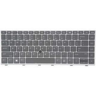 HP Teclado HP L11308-001 INGLÉS EEUU (QWERTY) International English Keyboard USA EliteBook 745 840 G5 G6 Plata-1
