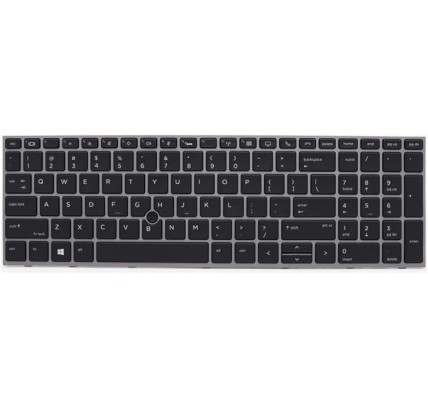 HP Teclado HP L12765-001 INGLÉS EEUU (QWERTY) International English Keyboard USA ZBook 15 17 G5 G6 Gris-1