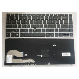 HP Teclado HP L14379-001 INGLÉS EEUU (QWERTY) International English Keyboard USA EliteBook 745 840 G5 G6 Plata-1