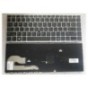 Teclado HP L14379-001 INGLÉS EEUU (QWERTY), International English Keyboard USA EliteBook 745 840 G5 G6 Plata