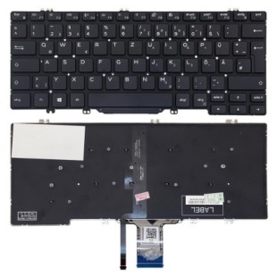 Dell Teclado Dell 07FYT7 ALEMAN (QWERTZ) Deutsche Tastatur Latitude 5300 7300 7400 7410 5400 5401 5410 Negro Retroiluminado-1