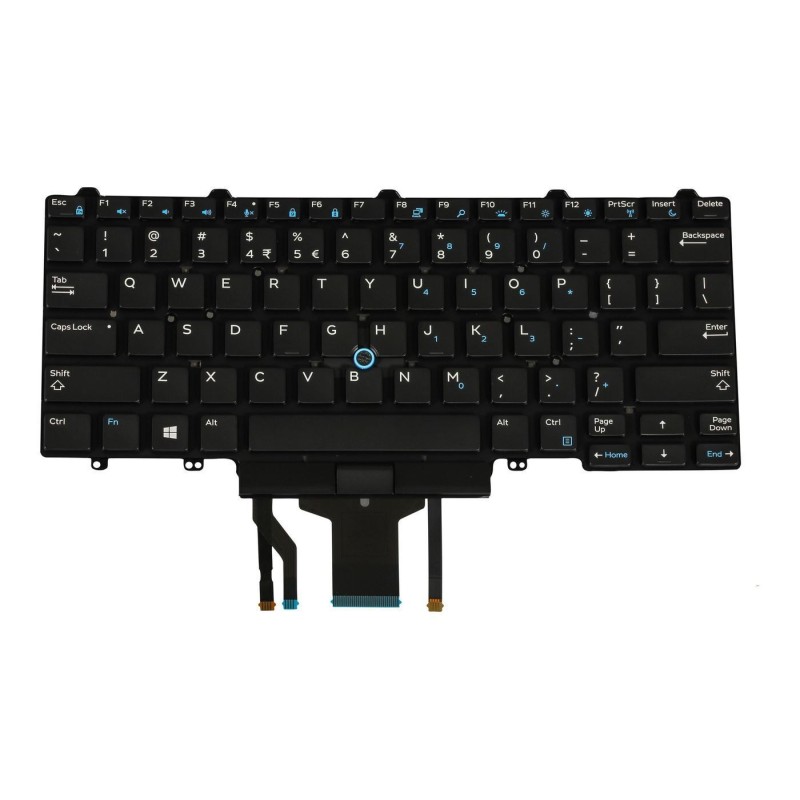 Teclado Dell 0F2X80 INGLES EEUU (QWERTY), International English Keyboard USA Latitude E7450 E7470 E5450 E5470 E4590 Negro