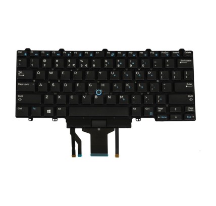 Dell Teclado Dell 0F2X80 INGLES EEUU(QWERTY) International English Keyboard USA Latitude E7450 E7470 E5450 E5470 E4590 Negro -1