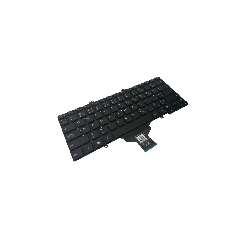 Teclado Dell 0G1K0X FRANCES CANADIENSE (QWERTY) Clavier Franco-Canadien Latitude 7400, 5401, 5400, 5410 Negro  [Reacondicionado]
