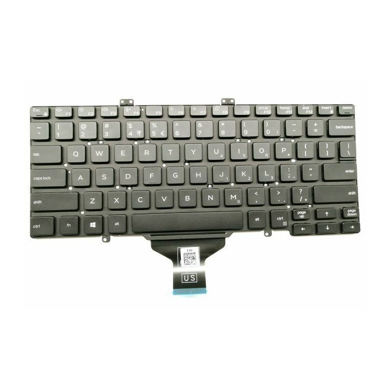 Teclado Dell 0GJXGM INGLES EEUU(QWERTY) International English Keyboard USA Latitude 5400 5401 5410 7400 5411 Negro