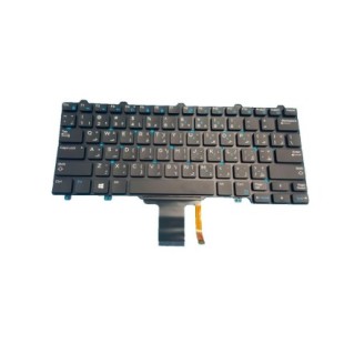 Dell Teclado Dell 0XTFW1 ÁRABE (QWERTY) لوحة المفاتيح العربية Latitude E5250 E5270 E7250 E7270 Negro Retroiluminado-1