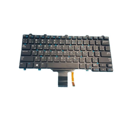Dell Teclado Dell 0XTFW1 ÁRABE (QWERTY) لوحة المفاتيح العربية Latitude E5250 E5270 E7250 E7270 Negro Retroiluminado-1