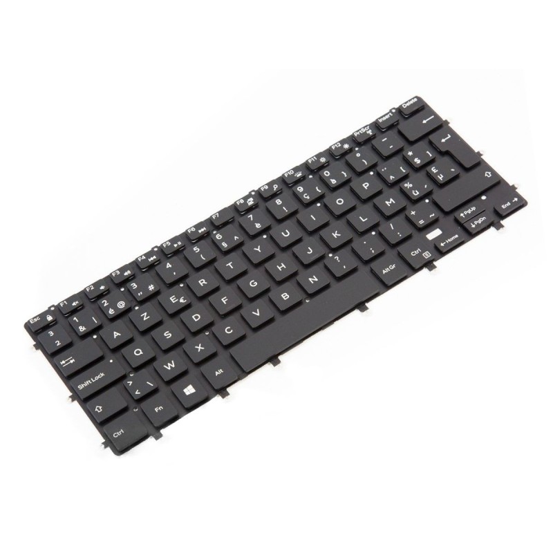 Teclado Dell 0Y1G0F BELGA (AZERTY), Clavier Belge XPS 15 9550, 9560, Inspiron 7558, 7568  Negro  [Reacondicionado Grado A]