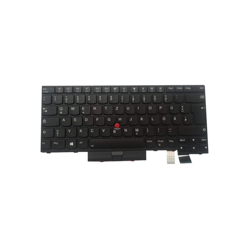 Teclado Lenovo 01AX540 ALEMÁN (QWERTZ), Deutsche Tastatur ThinkPad T470, T480 Retroiluminado Negro