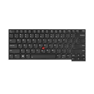 Lenovo Teclado Lenovo 01AX558 INGLÉS EEUU (QWERTY) International English Keyboard USA ThinkPad T470 T480 Retroiluminado Negro-1