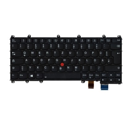 Lenovo Teclado Lenovo 01HW587 ALEMÁN (QWERTZ) Deutsche Tastatur ThinkPad X380 Yoga 260 Yoga 370 Yoga Retroiluminado Negro-1