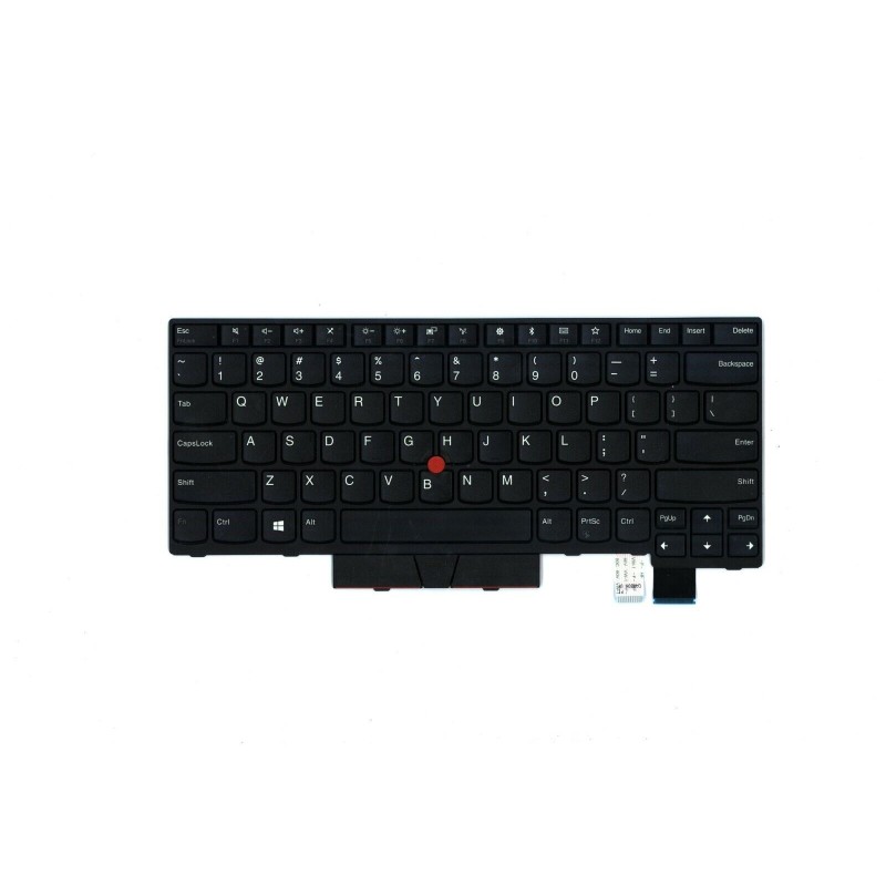 Teclado Lenovo 01HX468 DANES (QWERTY), Dansk Tastatur ThinkPad T470 T480 Retroiluminado Negro [Reacondicionado Grado A]