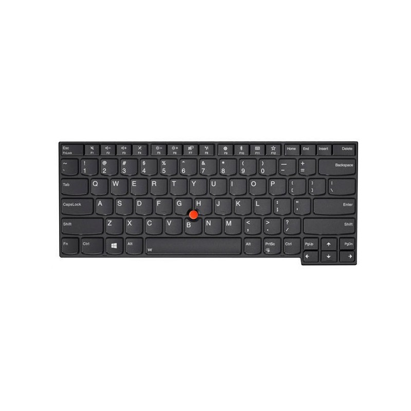 Teclado Lenovo 01YP469 INGLES EEUU (QWERTY), International English Keyboard USA ThinkPad T480s, E480, L480 Retroiluminado Negro