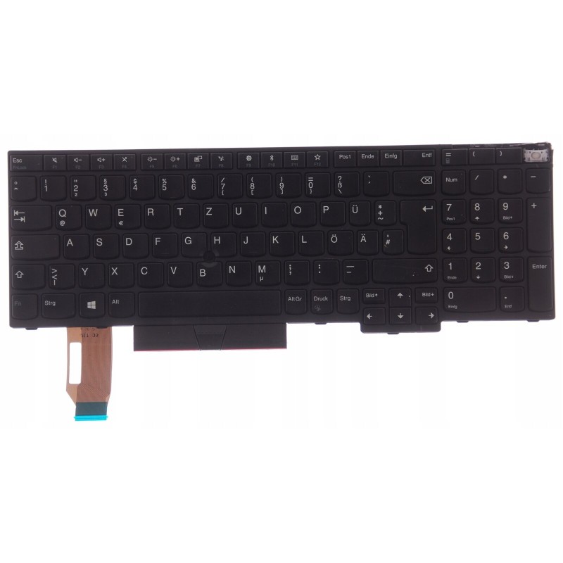 Teclado Lenovo 01YP572 ALEMÁN (QWERTZ), Deutsche Tastatur ThinkPad E585, L580, P52, P72, T590, P53s, E590, E595, L590, P53, P73