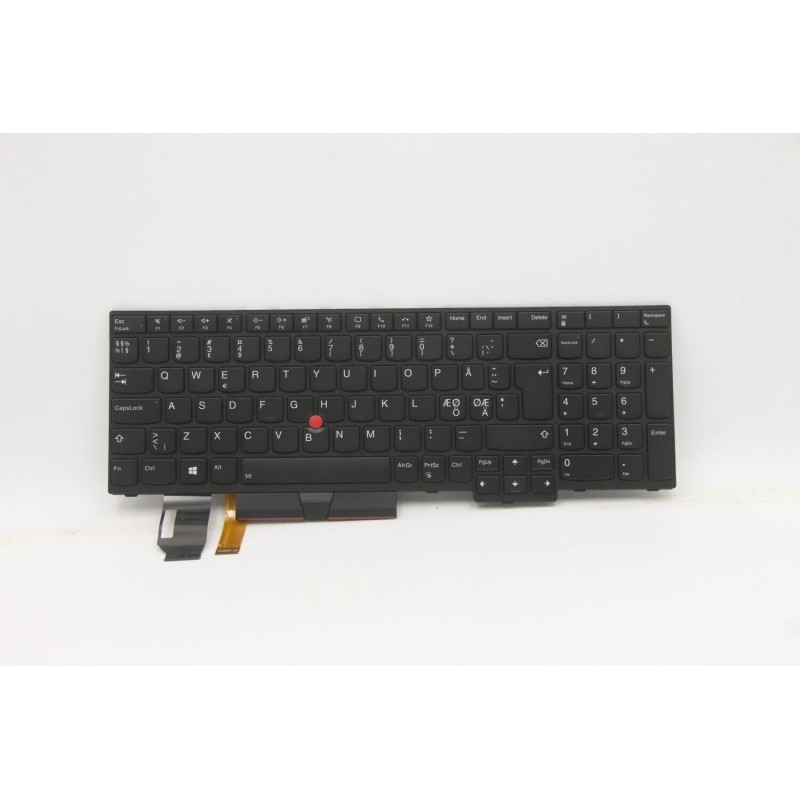 Teclado Lenovo 5N20V78142 NORDICO (QWERTY), Nordisk Tastatur ThinkPad T15 G1/G2, P15s G1/G2 Retroiluminado Negro