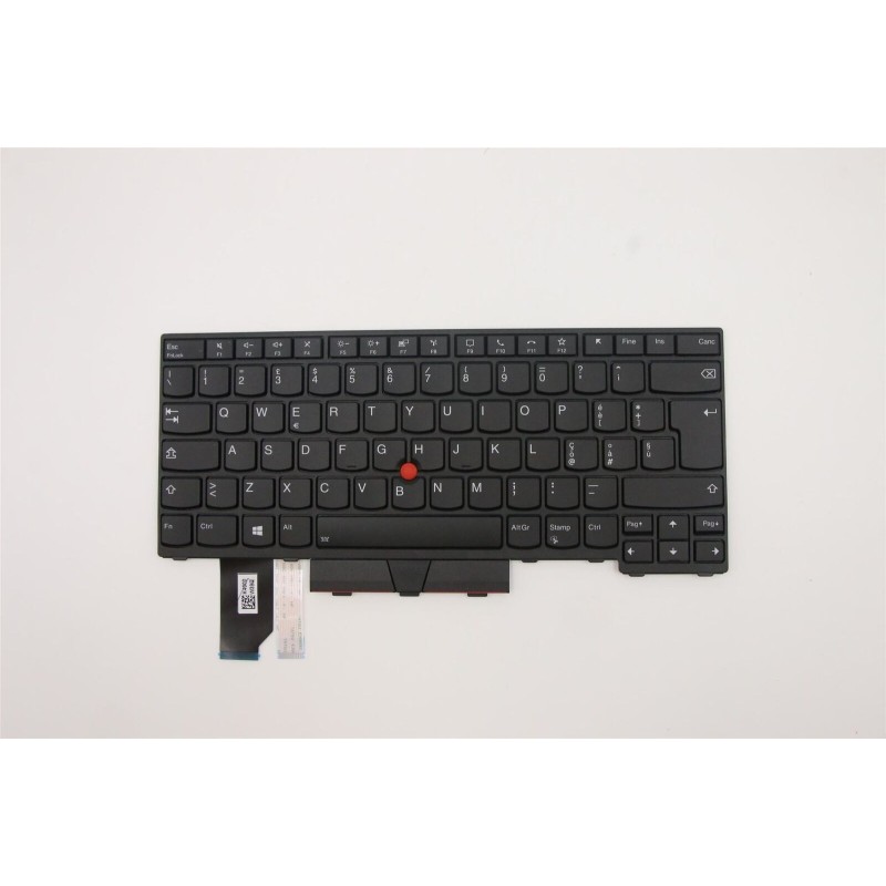 Teclado Lenovo 5N20W67848 ITALIANO (QWERTY), Tastiera Italiana ThinkPad L14 G1/G2 Retroiluminado Negro