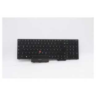 Lenovo Teclado Lenovo 5N20Z74870 ALEMÁN (QWERTZ) Deutsche Tastatur ThinkPad P15 T15g G1 Retroiluminado Negro-1