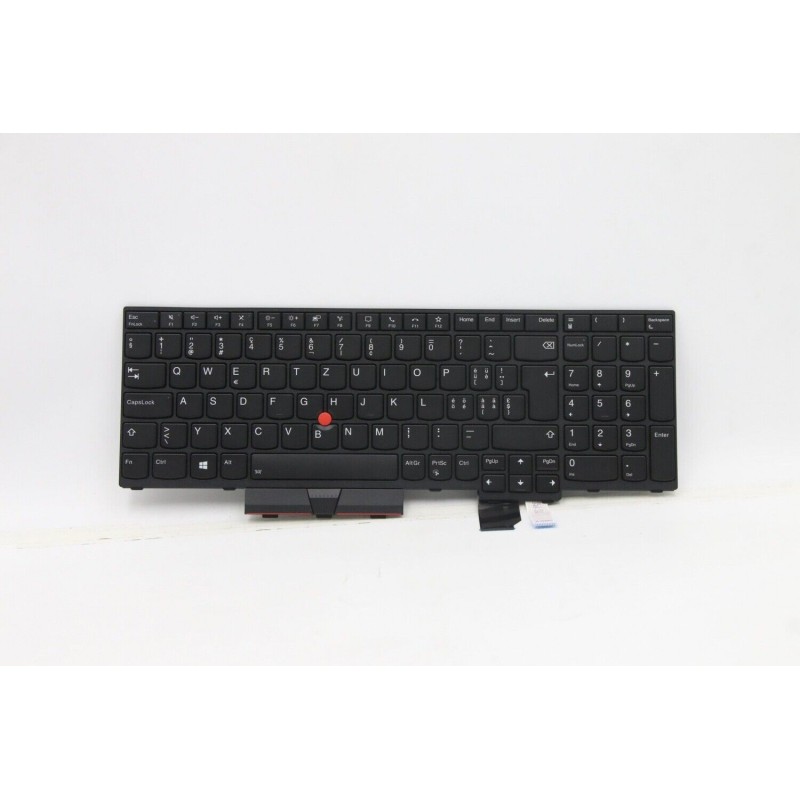 Teclado Lenovo 5N20Z74881 SUIZO (QWERTZ) Svenskt Tangentbord ThinkPad P15 P17 T15g G1 Retroiluminado Negro [Reacondicionado]