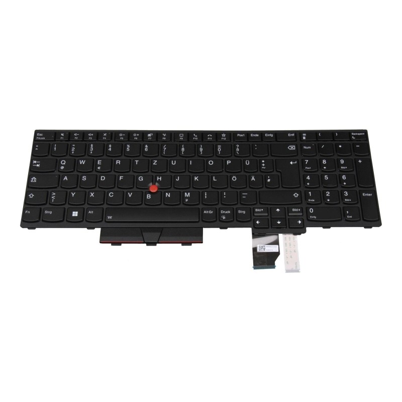 Teclado Lenovo 5N21B44376 ALEMÁN (QWERTZ), Deutsche Tastatur ThinkPad P15 P17 T15g G2 Retroiluminado Negro