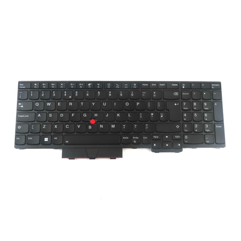 Teclado Lenovo 5N21B44389 INGLÉS UK (QWERTY), English Keyboard UK ThinkPad P15 P17 T15g G2 Retroiluminado Negro