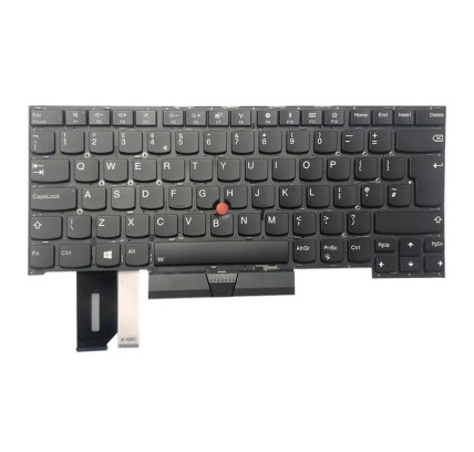 Lenovo Teclado Lenovo SN20R66066 INGLES UK (QWERTY) English Keyboard UK ThinkPad T490s T495s Retroiluminado Negro-1