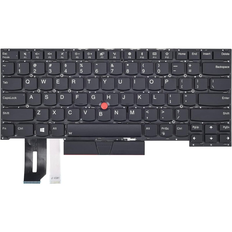 Teclado Lenovo SN20R66067 INGLÉS EEUU (QWERTY), International English Keyboard USA ThinkPad T490S, T495S, T14s Gen 1 y T14s Gen