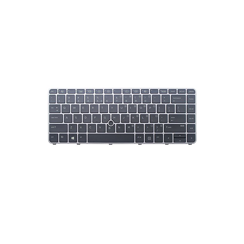 Teclado HP 836308-BG1 SUIZO (QWERTZ) Svenskt Tangentbord EliteBook 840 745 G3 G4 Plata [Reacondicionado]