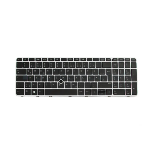 Teclado HP 836623-041 ALEMAN (QWERTZ) Deutsche Tastatur EliteBook 755 850 G3 G4 Plata [Reacondicionado] HP - 2