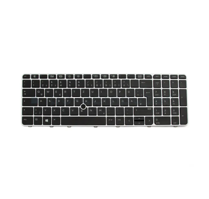 Teclado HP 836623-041 ALEMAN (QWERTZ) Deutsche Tastatur EliteBook 755 850 G3 G4 Plata [Reacondicionado] HP - 2