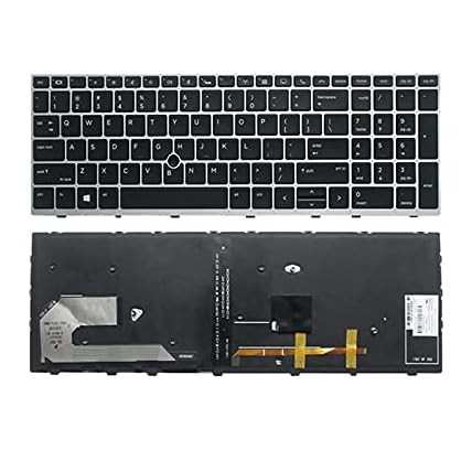 Teclado HP L14366-001 INGLÉS EEUU (QWERTY) International English Keyboard USA EliteBook 850 G5 G6 755 G5 ZBook 15U G5 G6 Plata H
