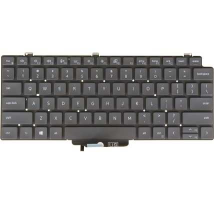 Teclado Dell 01VJ7V INGLES INTERNACIONAL EEUU (QWERTY) International English Keyboard USA Latitude 7310 Negro Retroiluminado Del