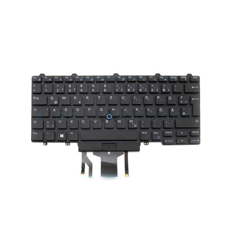 Teclado Dell 09FFCM ALEMAN (QWERTZ), Deutsche Tastatur Latitude E5450 E5470 E7450 E7470 7480 7490 Negro Retroiluminado