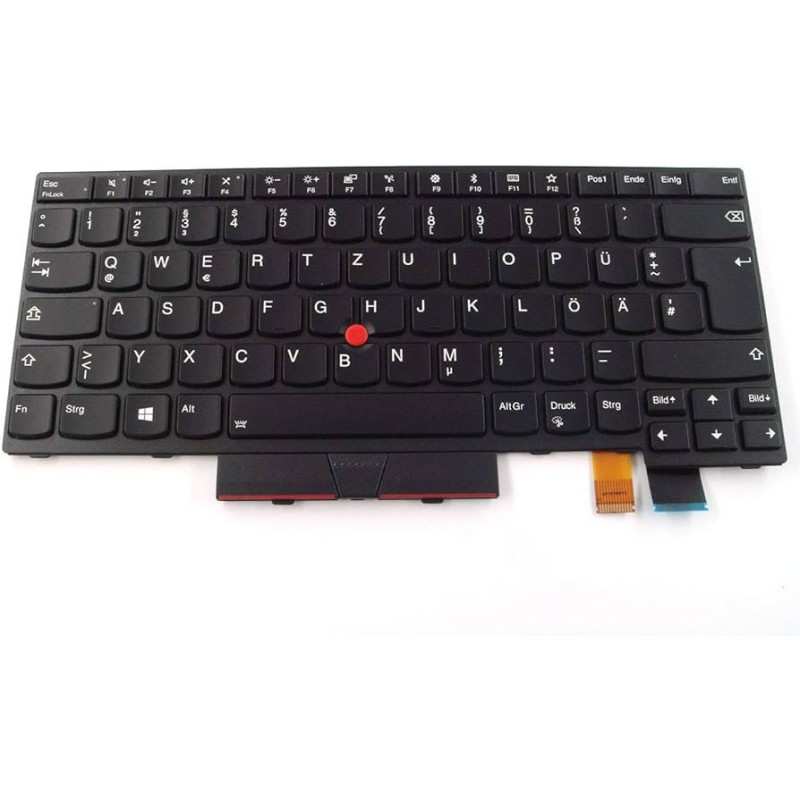 Teclado Lenovo 01HX471 ALEMÁN (QWERTZ), Deutsche Tastatur ThinkPad T470 T480 A485 Retroiluminado Negro