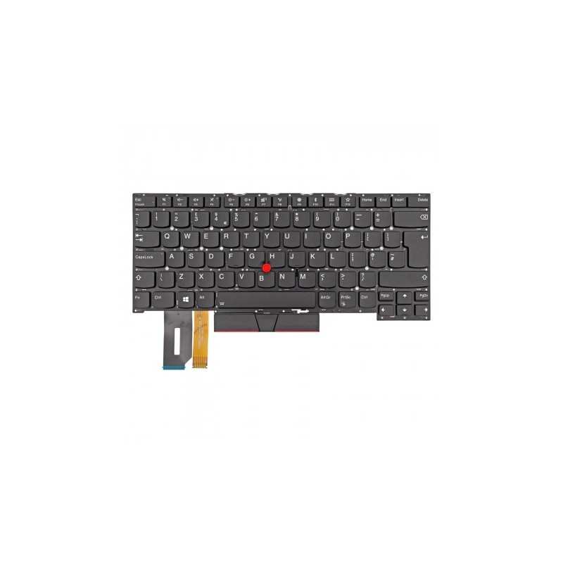 Teclado Lenovo SN20R66138 INGLES UK (QWERTY), English Keyboard UK ThinkPad T490s  Negro [Reacondicionado Grado A]