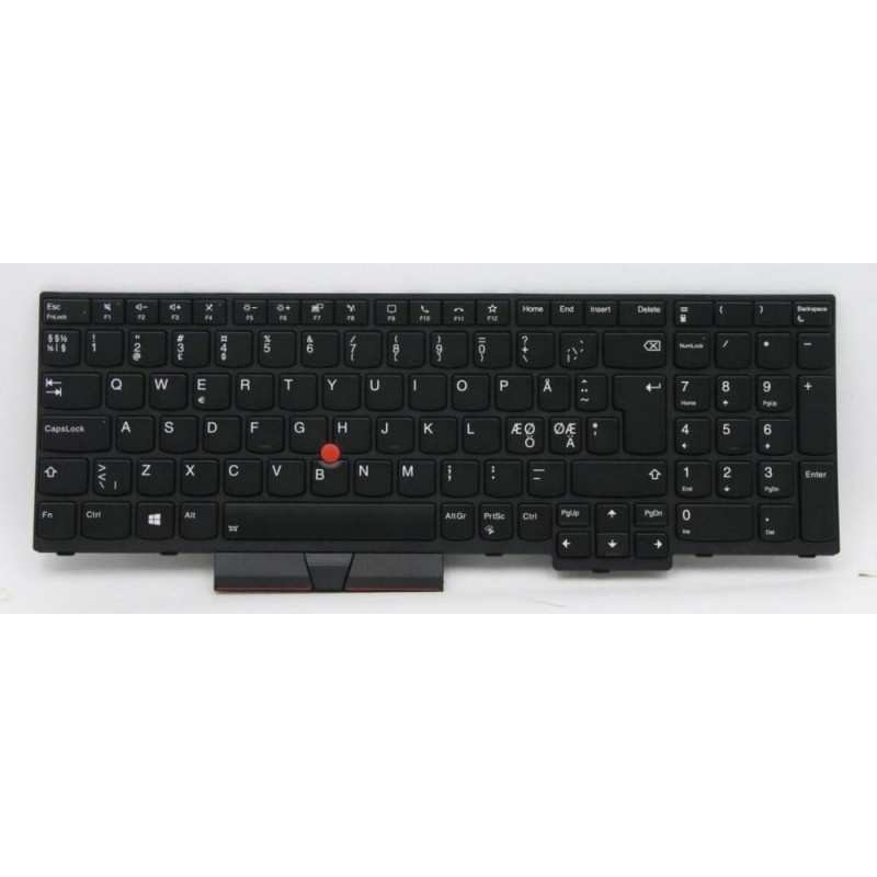 Teclado Lenovo 5N20V78941 NORDICO (QWERTY), Nordisk Tastatur ThinkPad T15, P15s G1 Retroiluminado Negro