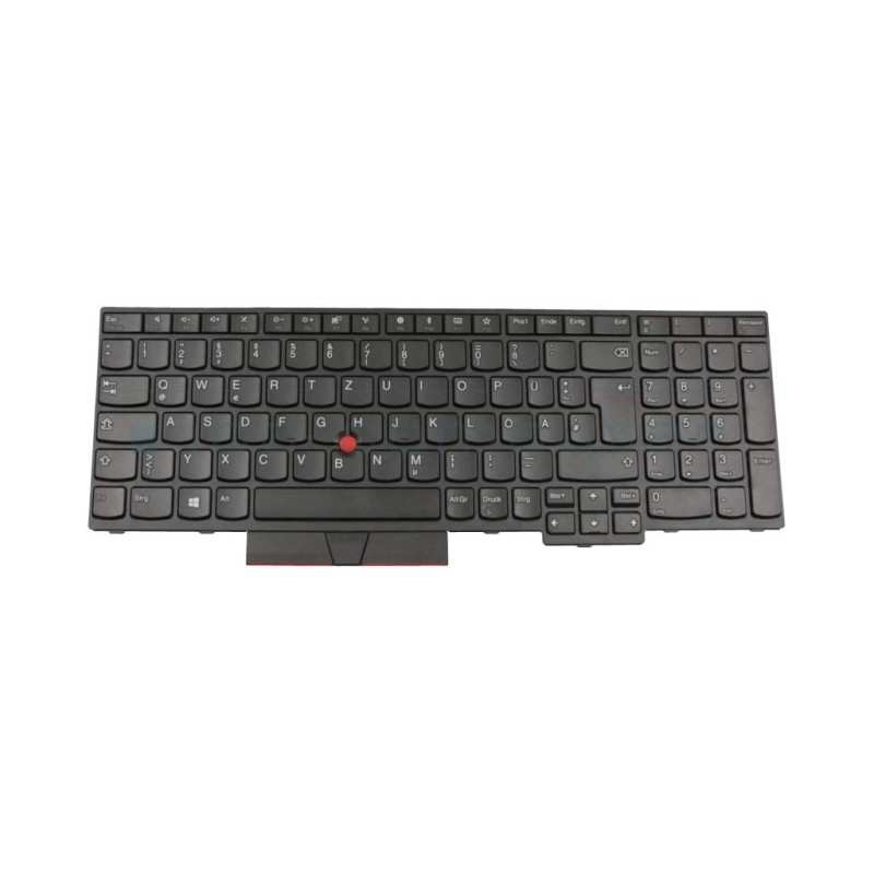 Teclado Lenovo 01YP652 ALEMÁN (QWERTZ), Deutsche Tastatur ThinkPad E580 E585 L580 T590 E590 E595 L590 No Retroiluminado Negro