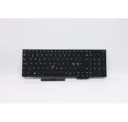 Teclado Lenovo 5N20V78033 NORDICO (QWERTY) Nordisk Tastatur ThinkPad T15 P15s G1 G2 P52 Retroiluminado Negro [Reacondicionado] L