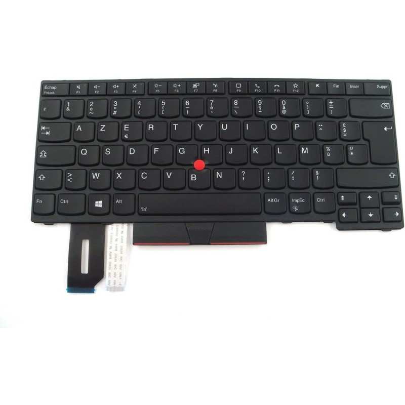 Teclado Lenovo 5N20V44058 FRANCES (AZERTY), Clavier Français Thinkpad T14 P14s G1 G2  Negro [Reacondicionado Grado A]
