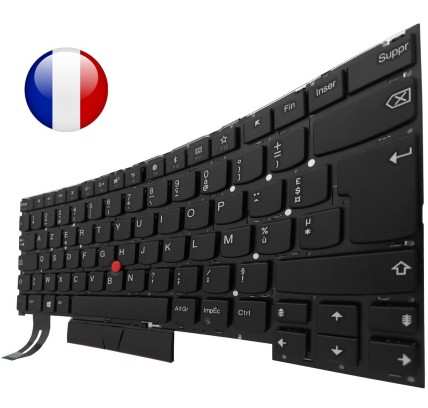 Teclado Lenovo SN20R66052 FRANCES (AZERTY) Clavier Français Thinkpad T490s T495s  Negro [Reacondicionado] Lenovo - 1
