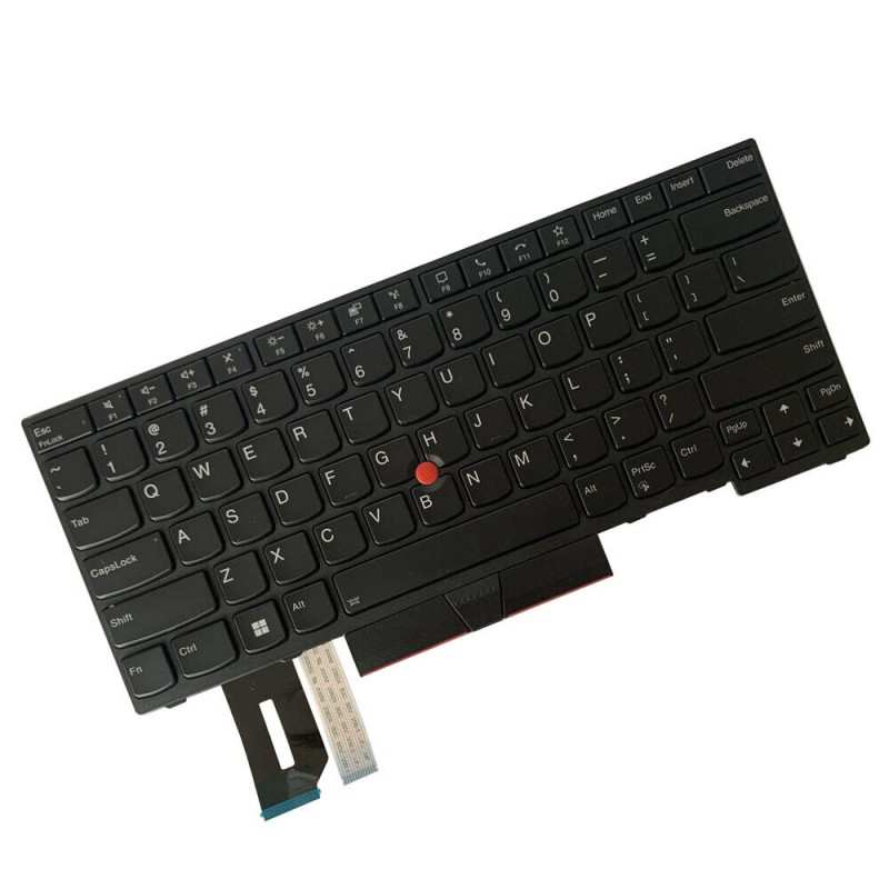 Teclado Lenovo 5N20V43760 INGLÉS EEUU (QWERTY) International English Keyboard USA ThinkPad T14 P14s G1 G2 Retroiluminado Negro