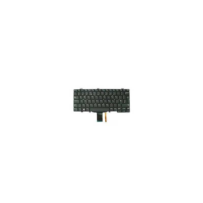 Teclado DELL 0JF8W7 INGLES UK (QWERTY), LATITUDE 5280 5290 7380 7390 7290 Retroiluminado Negro [Reacondicionado Grado A]