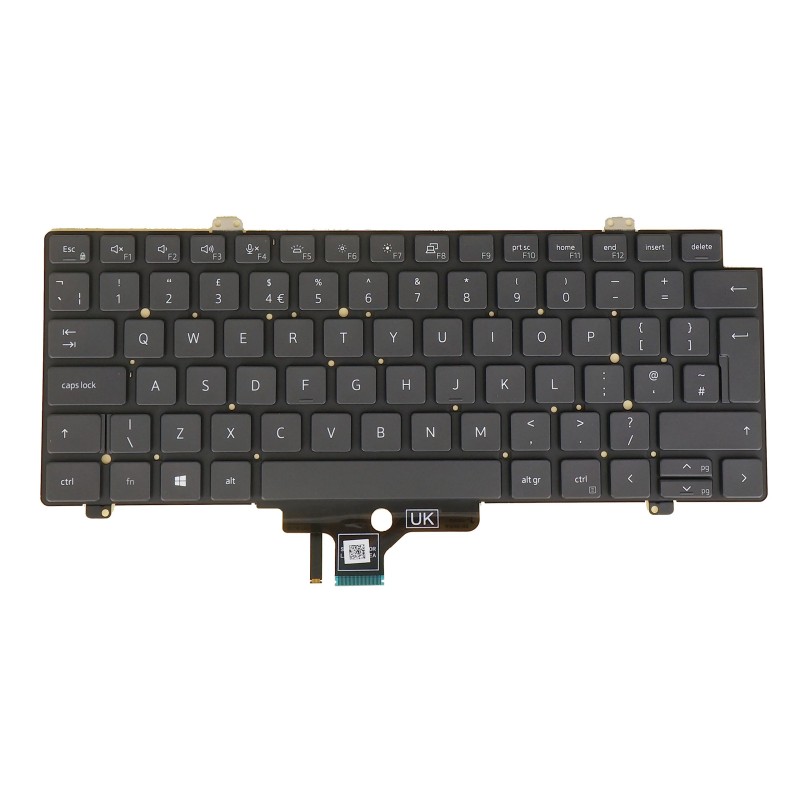 Teclado Dell 0G7FK7 INGLES UK (QWERTY), Latitude 7420/7430/7520/7530 Retroiluminado Negro [Reacondicionado Grado A]