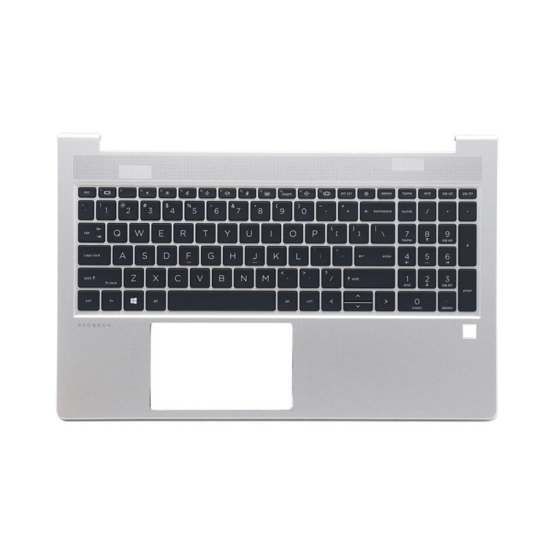 Teclado HP N43874-B31 Inglés EEUU (QWERTY), International English Keyboard Probook 450 455 G10 Retroiluminado Plata
