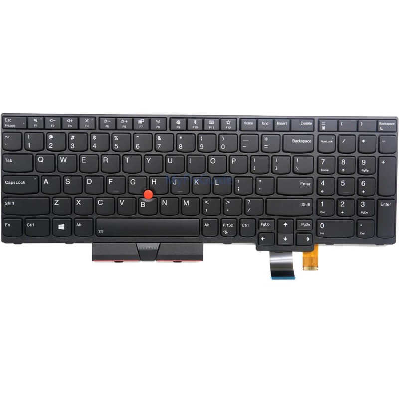 Teclado Lenovo 01HX179 INGLÉS EEUU (QWERTY), International English Keyboard USA ThinkPad T570 T580 P51s P52s No Retroiluminado