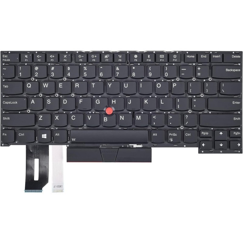 Teclado Lenovo SN20R66148 NORDICO (QWERTY), Nordisk Tastatur ThinkPad T490s Negro [Reacondicionado Grado A]