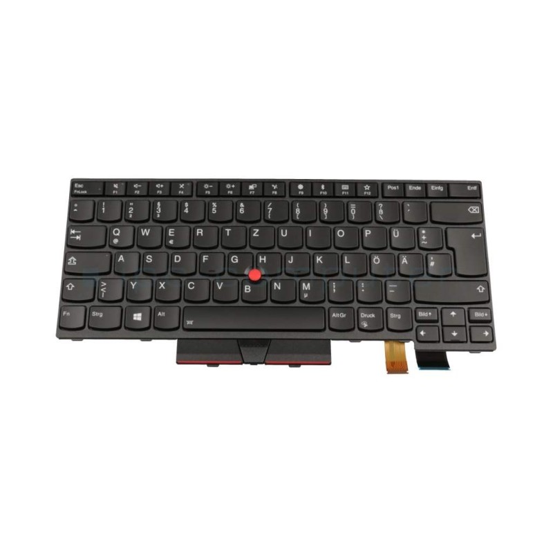 Teclado Lenovo 01HX511 ALEMAN (QWERTZ), ThinkPad T470 T480 Retroiluminado Negro [Reacondicionado Grado A]