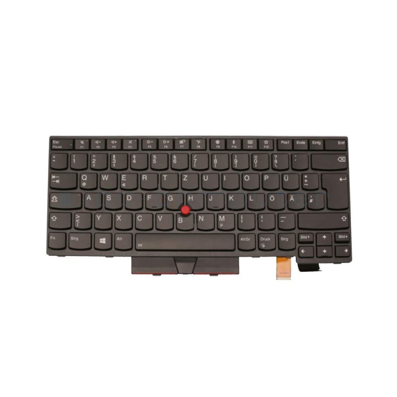 Teclado Lenovo 01AX499 ALEMAN (QWERTZ), ThinkPad T470 A475 Retroiluminado Negro [Reacondicionado Grado A]