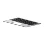 Teclado HP L31883-B31 Inglés EEUU (QWERTY), International English Keyboard X360 1030 G3 Retroiluminado Plata